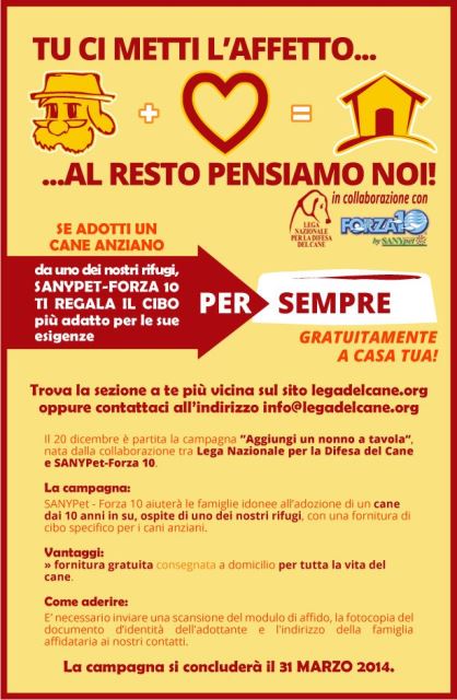 Campagna adozione Nonni 2014: infografica